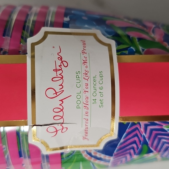 Lilly Pulitzer pool cup set BNWT - Picture 2 of 2